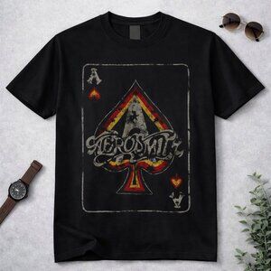 Aerosmith Ace of Spades Vintage Rock Band Graphic Tee | Classic Music Shirt